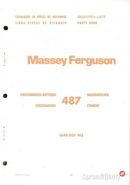 MF 1004 Massey Ferguson Instrukcja katalog Szamotuły