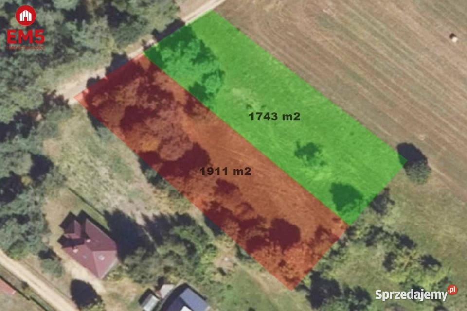 Działka Harsz 2366m2 utwardzona Pieńki
