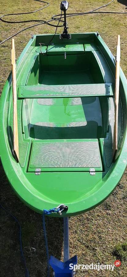 Łódź wędkarska z silnikiem elektrycznym komplet mazowieckie Garwolin sprzedam