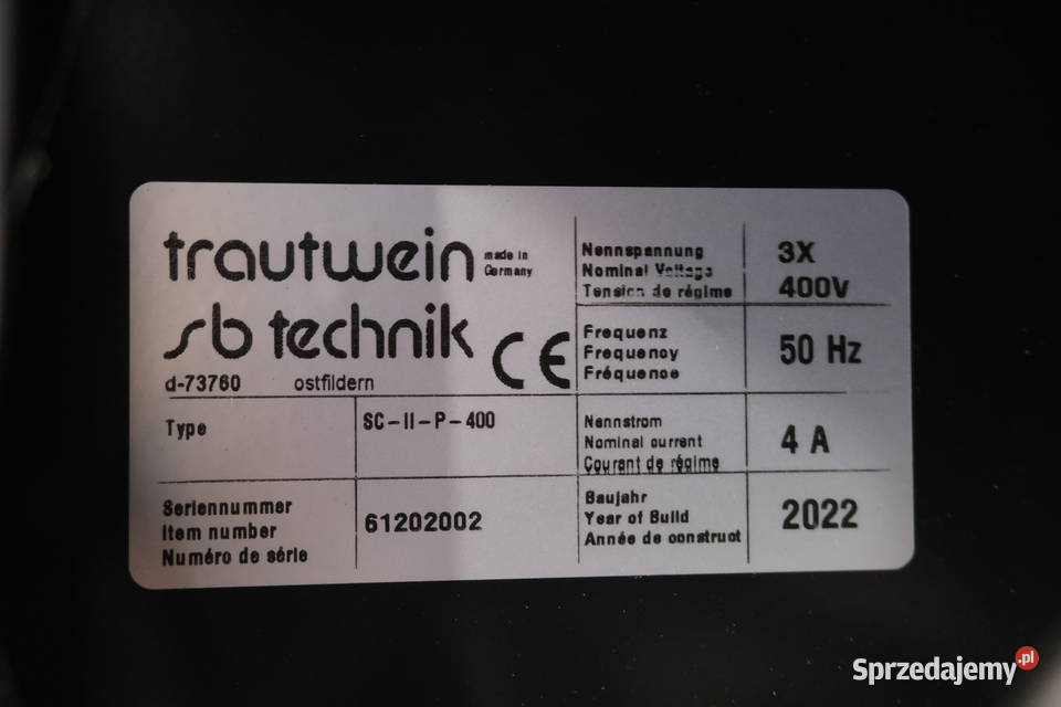 Butelkomat TRAUTWEIN SCIIP400 Warszawa sprzedam