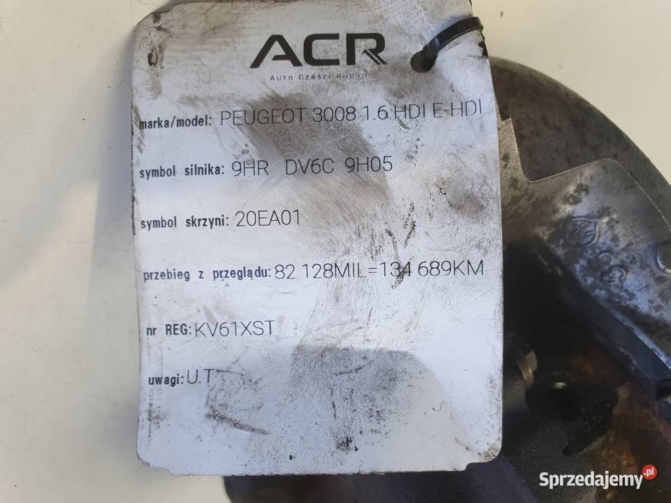TURBOSPRĘŻARKA Peugeot 3008 16 HDI 968612068006 Chełm