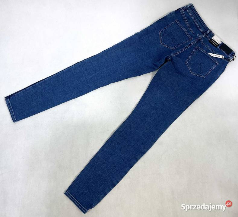 Spodnie damskie Wrangler Skinny Indigo Uniform Bez wzoru