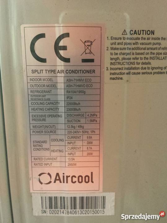 klimatyzator Aircool Ash71 Eco 71 Kw Grudziądz