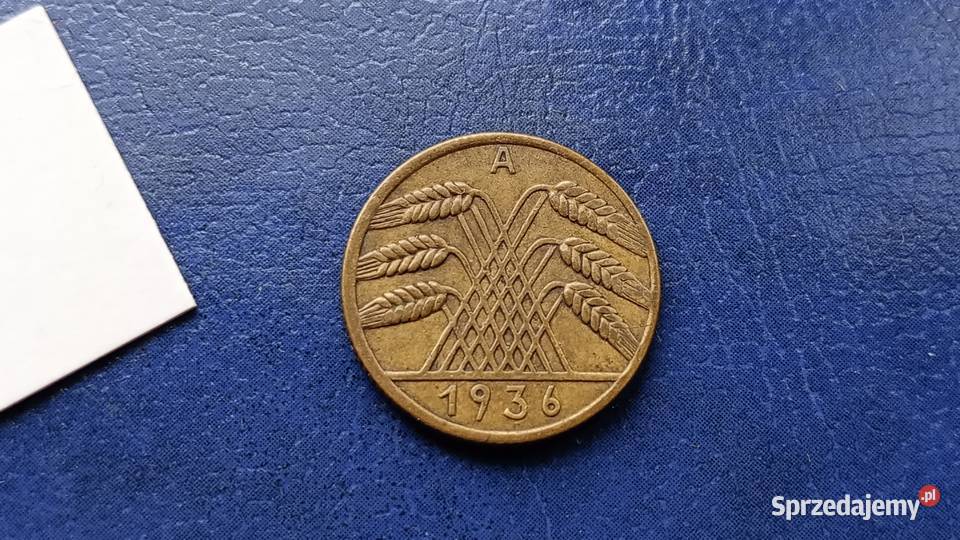 Stare monety 10 pfennig 1936 A Niemcy Lesko