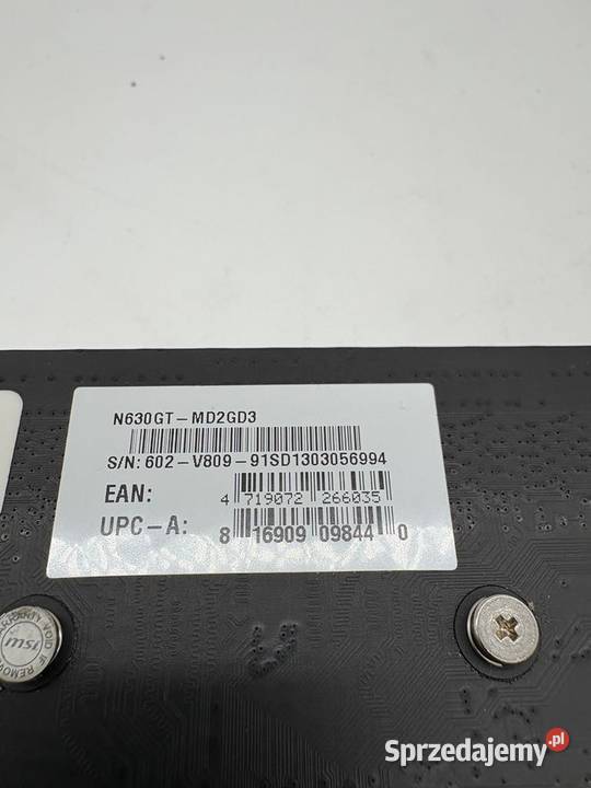 MSI N630GTMD2GD3 GPU Card Warszawa