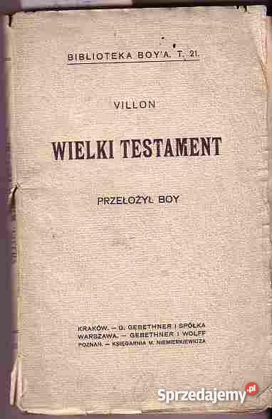 337 WIELKI TESTAMENT Z KODYCELEM FRANCISZEK VILL