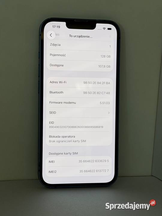 iPhone 13 128GB Niebieski 100 Kondycja Kalisz