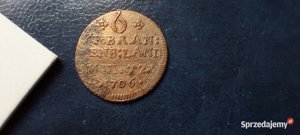 Stare monety 6 fenig 1706 Niemcy srebro podkarpackie Lesko