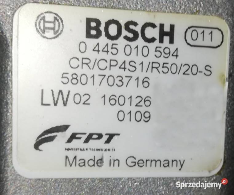 Sprawdzona pompa wtryskowa iveco 30 04450105940