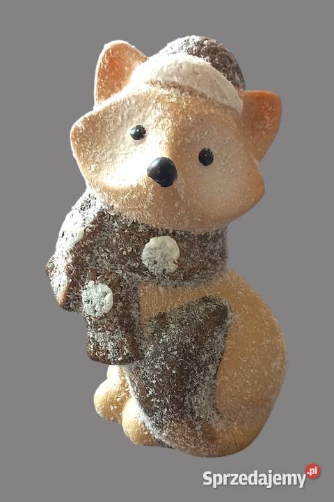 Urocza dekoracja figurka ceramiczna świąteczna brązowy Figurki i rzeźby małopolskie Chrzanów