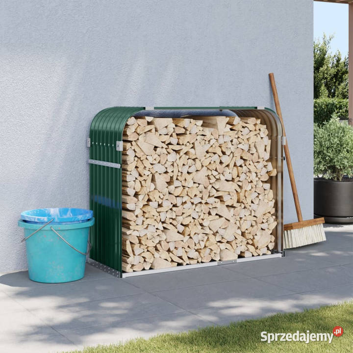 Stojak na drewno zielony 120x45x100 stal Warszawa sprzedam