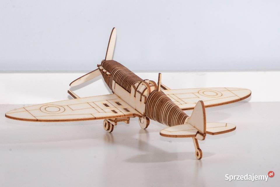 Konstruktor Samolot drewniane Zabawka Puzzle 3D Łódź