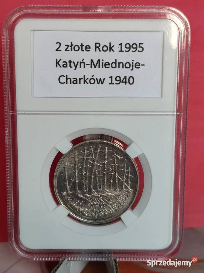1995r Moneta 2 Katyń mennicza Lębork