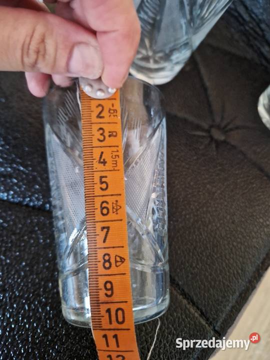 Szklanki kryształowe do napojów PRL Namysłów