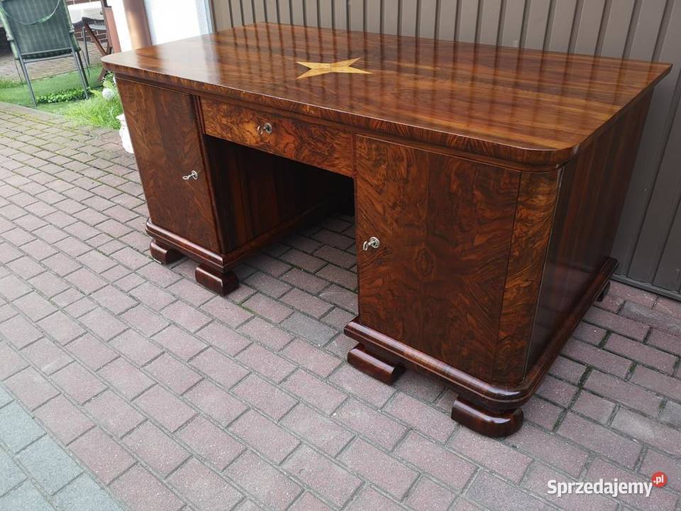 Biurko ARTDECO Orzech Unikatowe Stare Antyk Meble Swarzędz