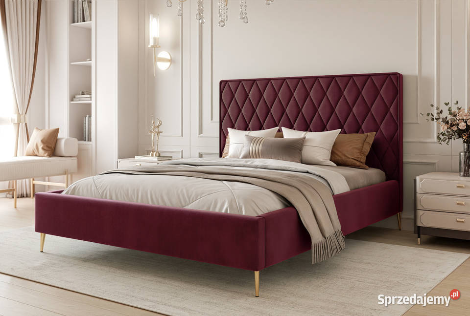 Łóżko tapicerowane z pojemnikiem Caro 3 różne Tarchały Małe