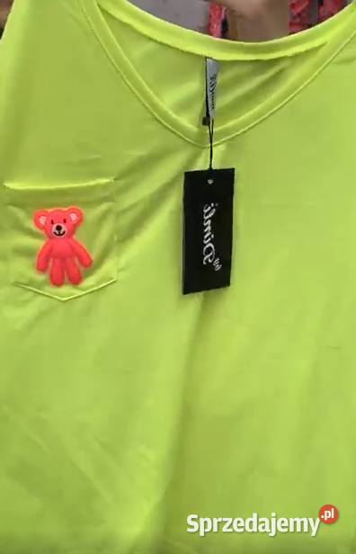 DimiliNowa Limonkowa Neon koszulka z kieszonką z Rawicz