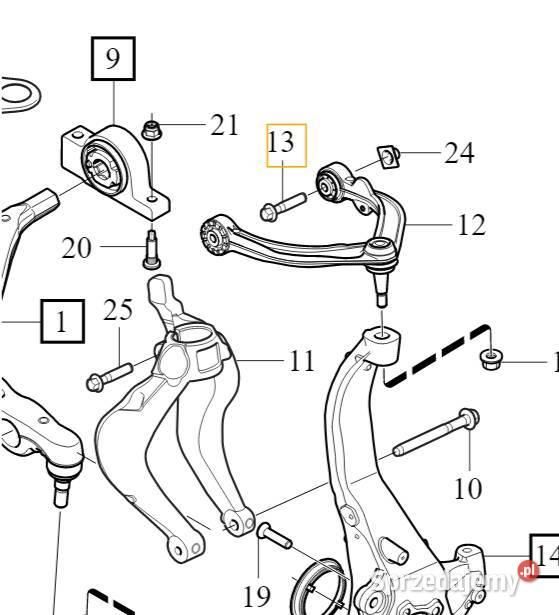 VOLVO S60 III V60 II sruba gornego przedniego