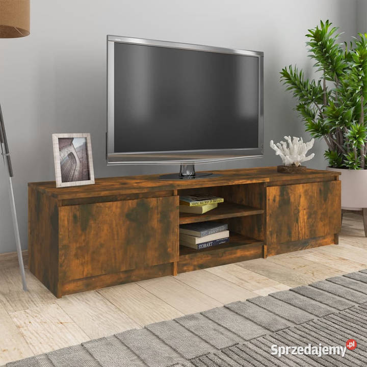 Szafka pod TV przydymiony dąb 140x40x355