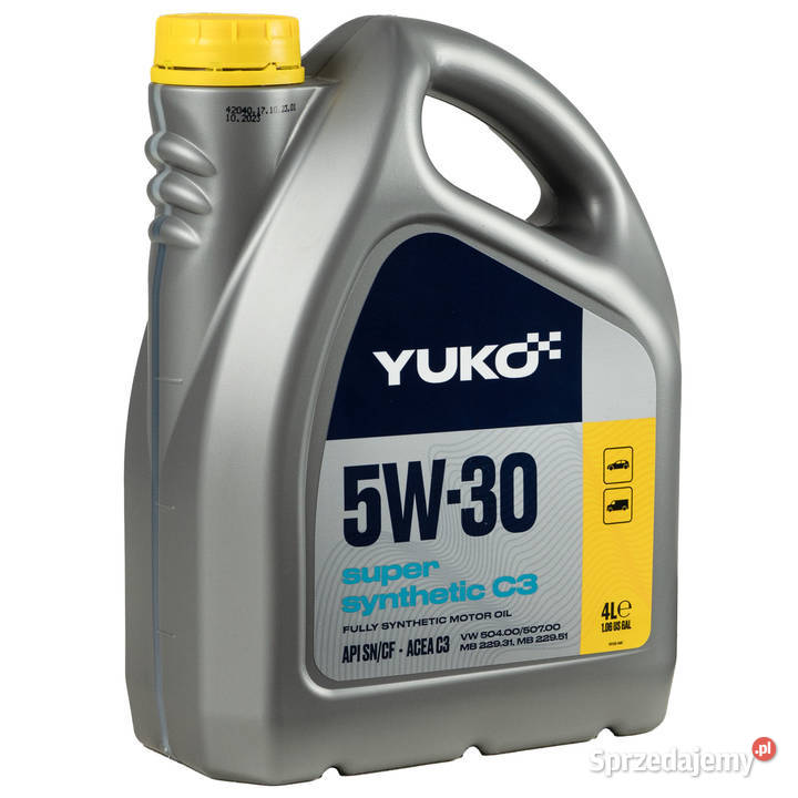Olej silinkowy YUKO 5W30 Super Syntetic C3 4L Łódź