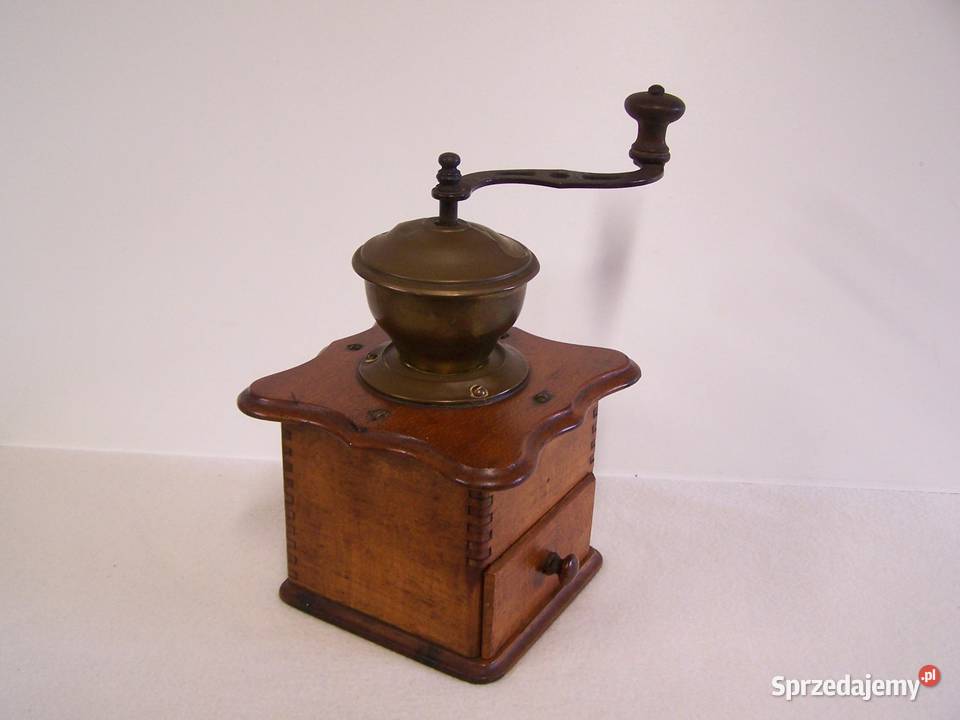 Antyczny ręczny młynek do kawy kolekcjonerski