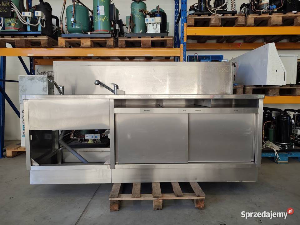 Stół roboczy z dwoma zlewami 2200 x 700 x 85 Niedźwiedź sprzedam