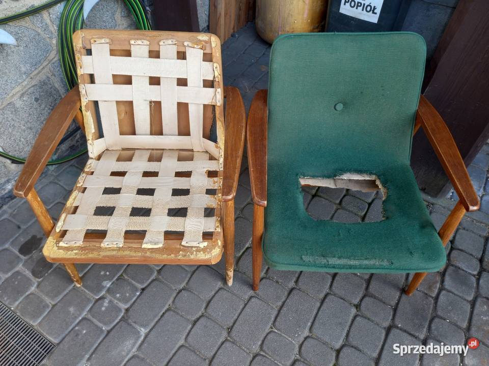 Fotele GFM 300 192 J Kędziorek PRL vintage Rawicz