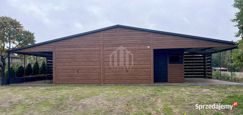 Garaż blaszany 8x6 wiata brama uchylna drzwi Toruń