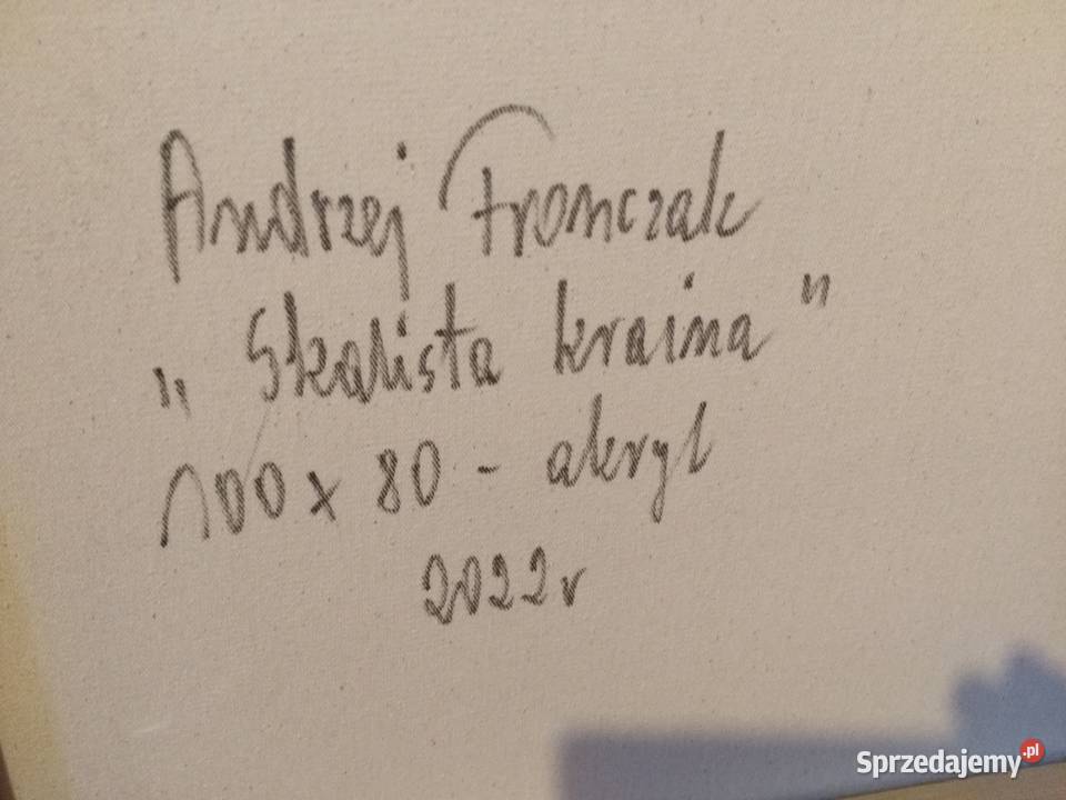 Andrzej Fronczak Skalista kraina akryl 80x100 Włocławek