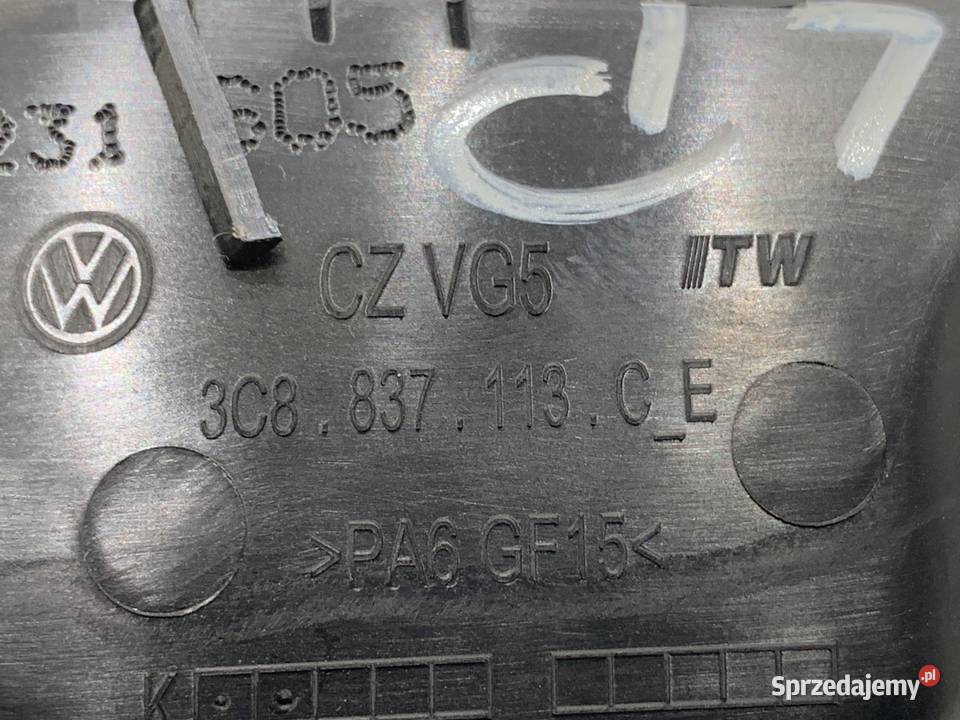 KLAMKA WEWNĘTRZNA LEWY PRZÓD VW CC B7 3C8837113C