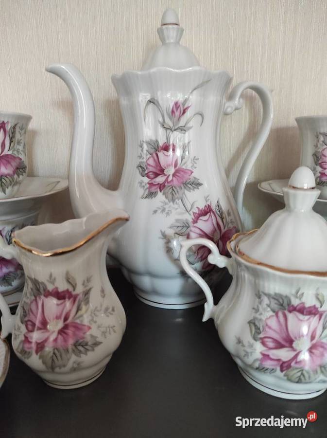 Serwis do kawy 6 osób porcelana Wałbrzych podlaskie Warpechy Stare