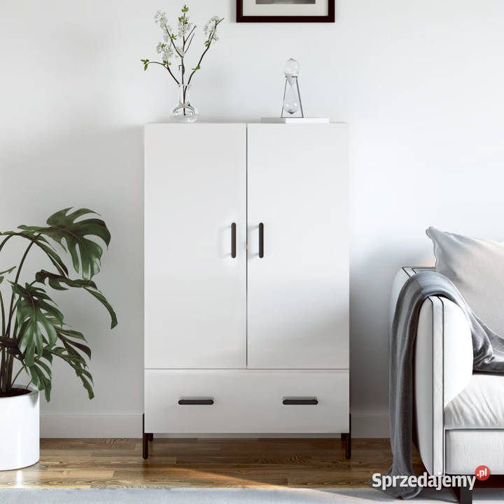 Wysoka szafka biała z połyskiem 695x31x115 Warszawa sprzedam