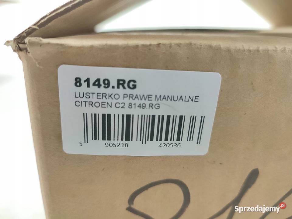 LUSTERKO PRAWE MANUAL CITROEN C2 11 16 0312 NOWE lubelskie