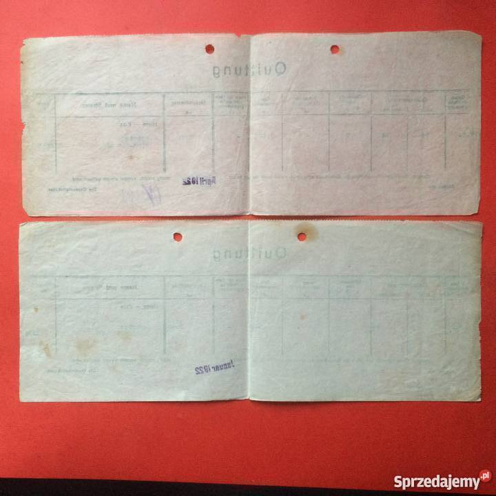 869 Rachunek Miasta i Pokwitowania Zoppot Szczecin