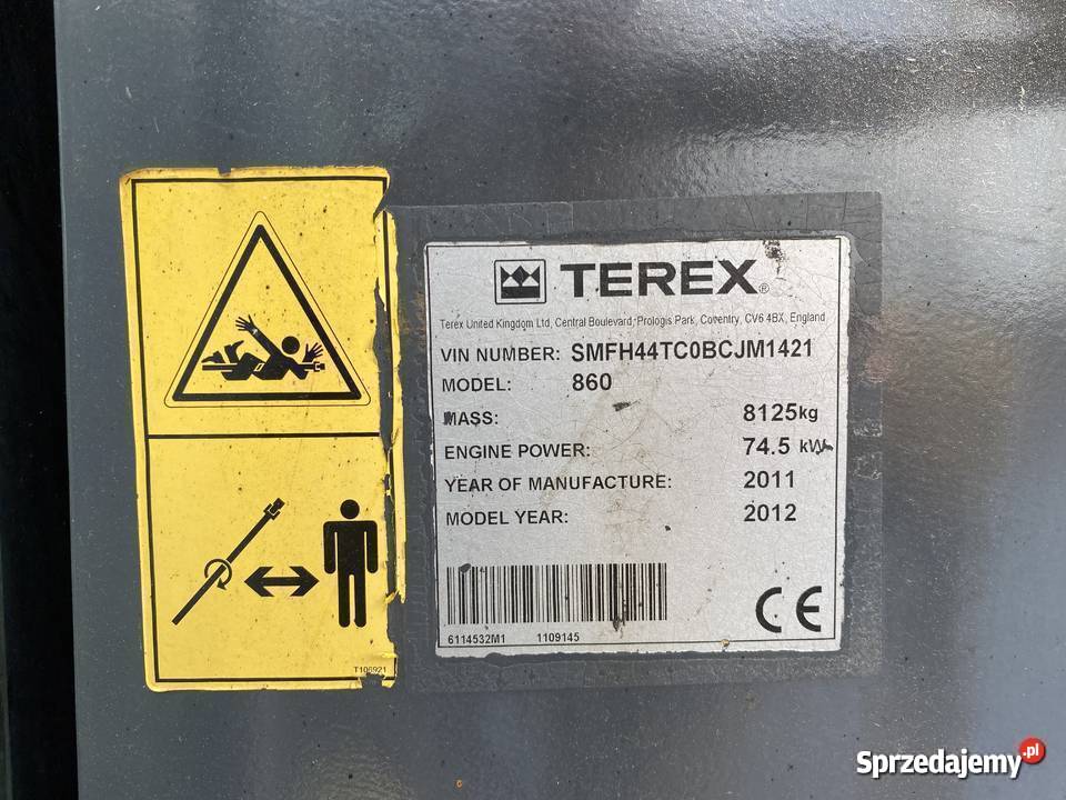 Koparkoładowarka Terex 860SX 2011r Gotkowice