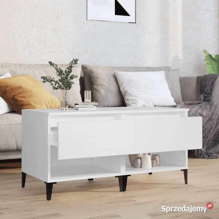 Stoliki boczne 2 białe 50x46x50 WM819549 Warszawa