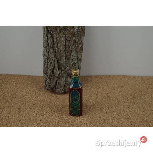 Mini buteleczka szklana ręcznie malowana vintage