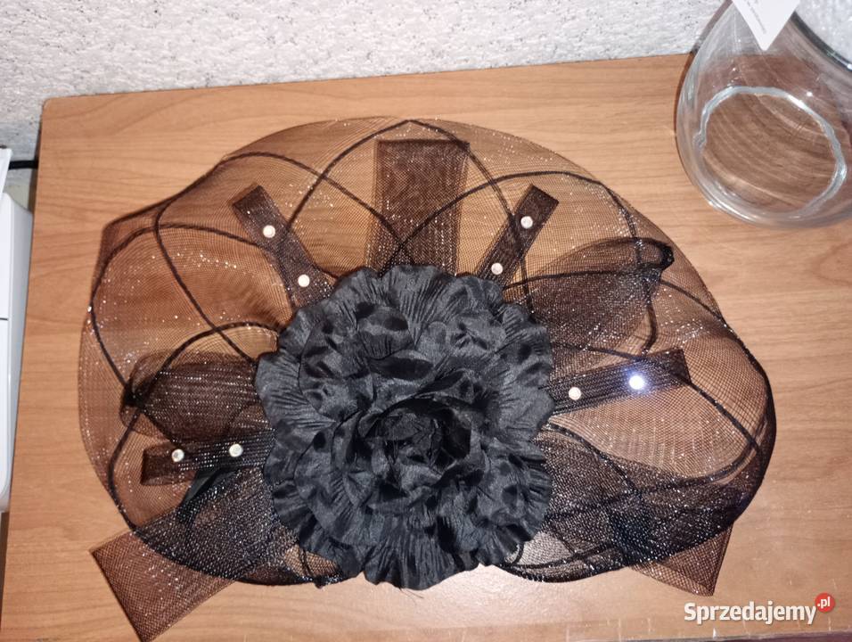 fascynator granatowy czarny nowy Dla kobiet sprzedam