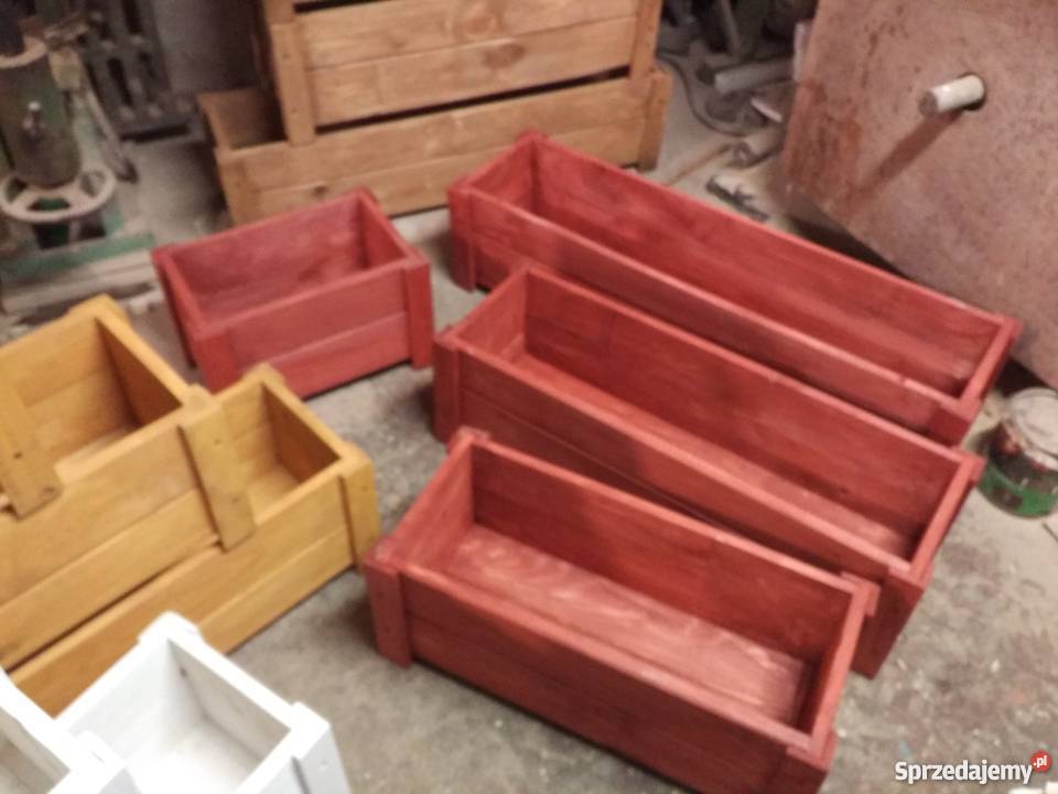 Doniczka donica ogrodowa drewniana Woźniki