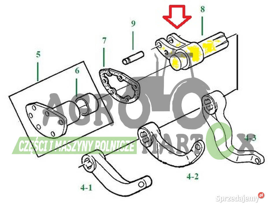L42079 T21546 T36482 WAŁEK PRZEKŁADNI Wichrów