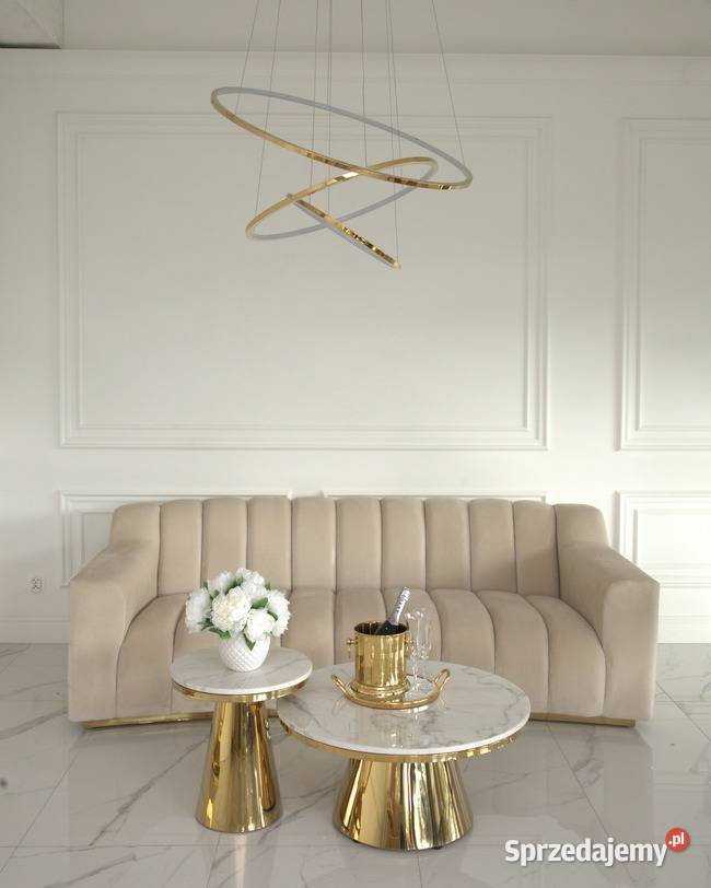 Nowoczesna lampa sufitowa złota ring Warszawa sprzedam