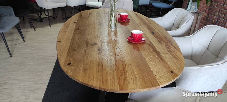 stół dębowy lity dąb owal 240x100 producent Stoły Zimnowoda