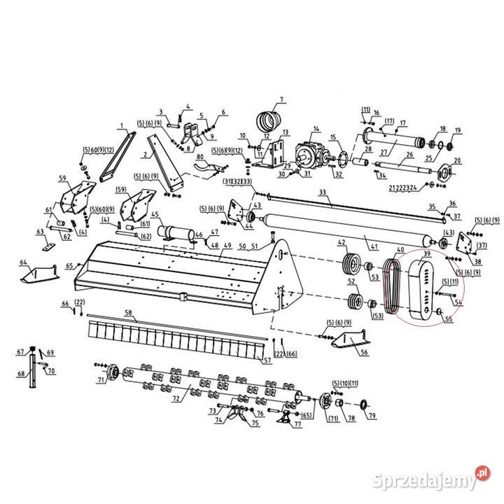 Osłona pasków klinowych EFGCK EFGCKH 4FARMER Tajęcina