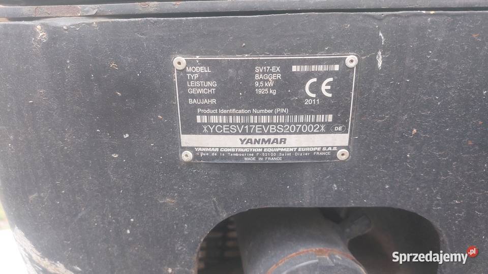 Minikoparka Yanmar SV17 ex nie Iwanowice