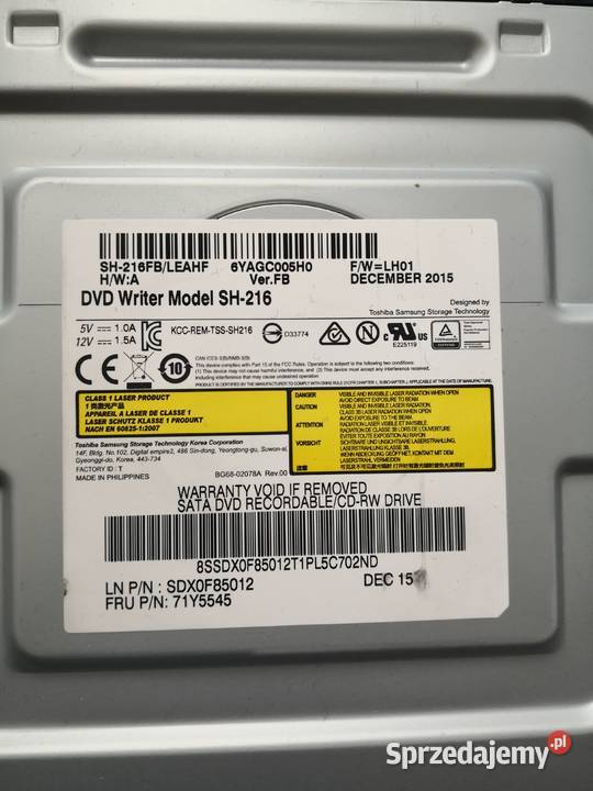 Naped dvdrv sata SAMSUNG SH216 Serial ATA III Głubczyce