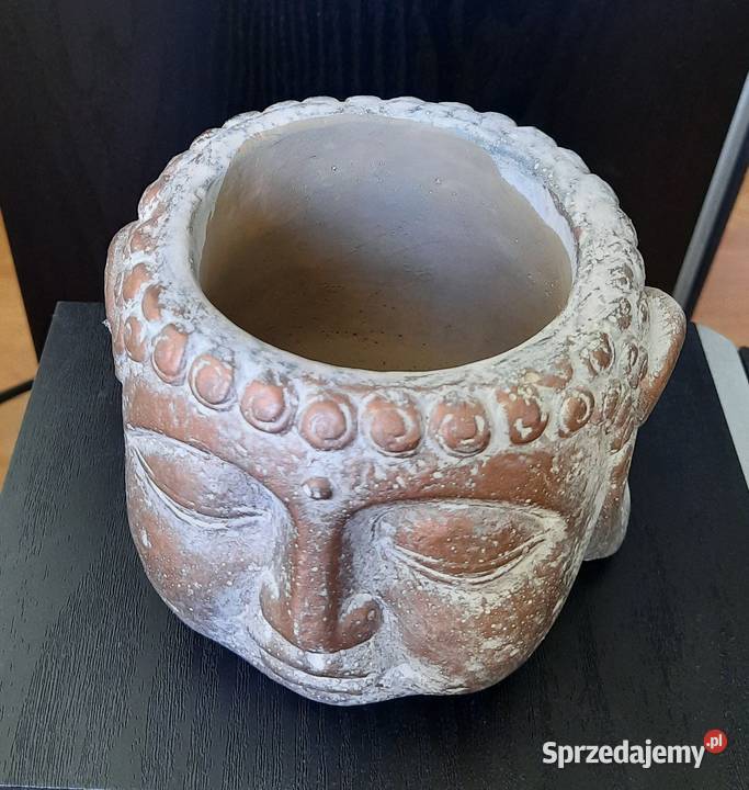 Budda głowa doniczka miedziana osłonka Buddha Dekoracje i ozdoby Kraków