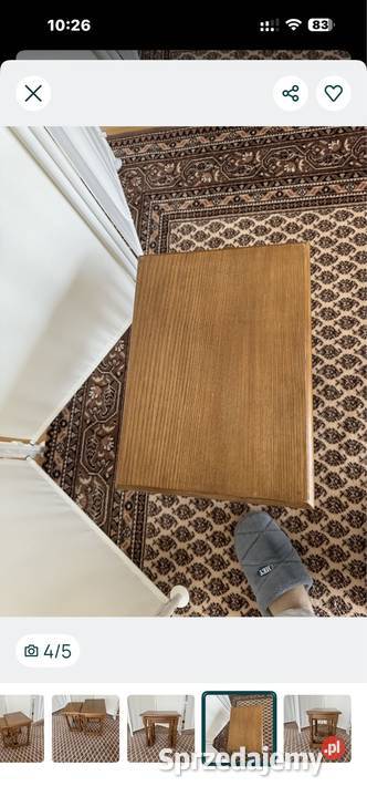 2 stoliki komplet dębowe małe Konstancin-Jeziorna