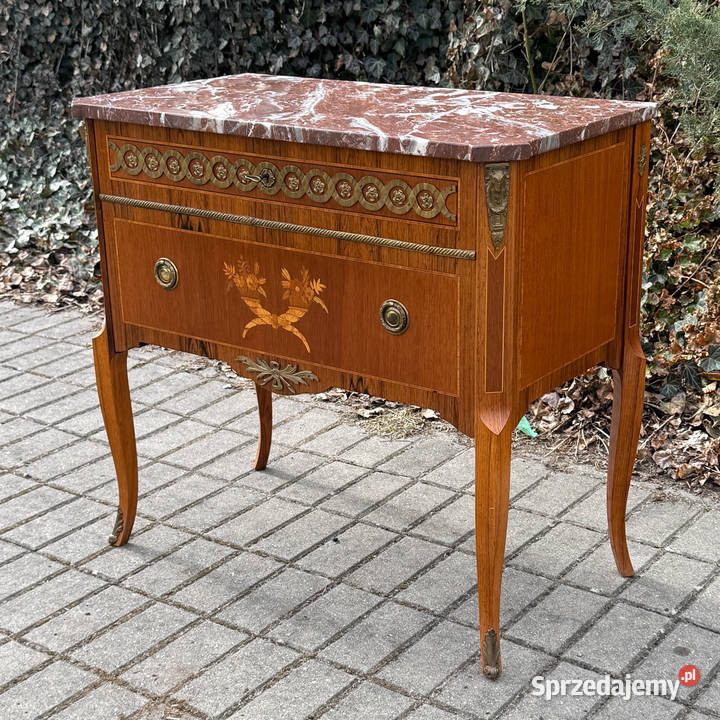 ARTexpert Klasyczna komoda Ludwik marmurowy blat