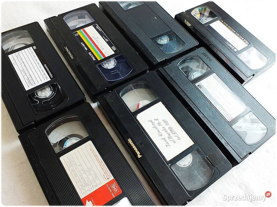 Kaseta VHS 7 Nagranych Kaset Video BASF VHS Żary
