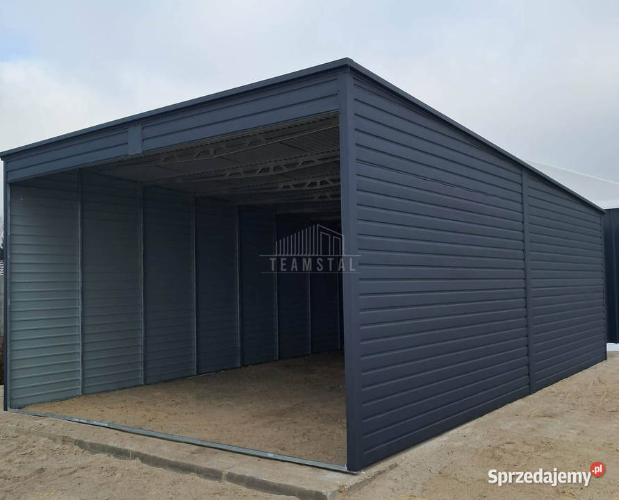 Garaż blaszany Carport 6x8m antracyt dach spad w Zakopane